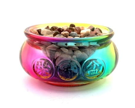 0304TW34-台灣龍宮-彩色聚寶盆8*4+龍宮碎石（A34）