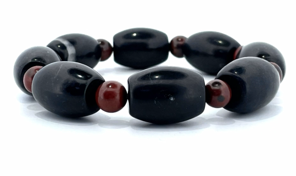 0304TW45-台灣龍宮-客製化瓷化黑核心桶珠/66g±3（A45）