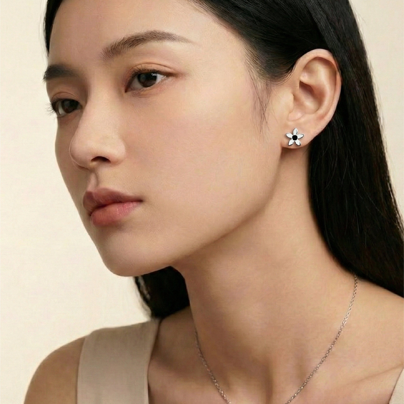 【AOI】花季 持續優雅純銀耳針 -S925純銀