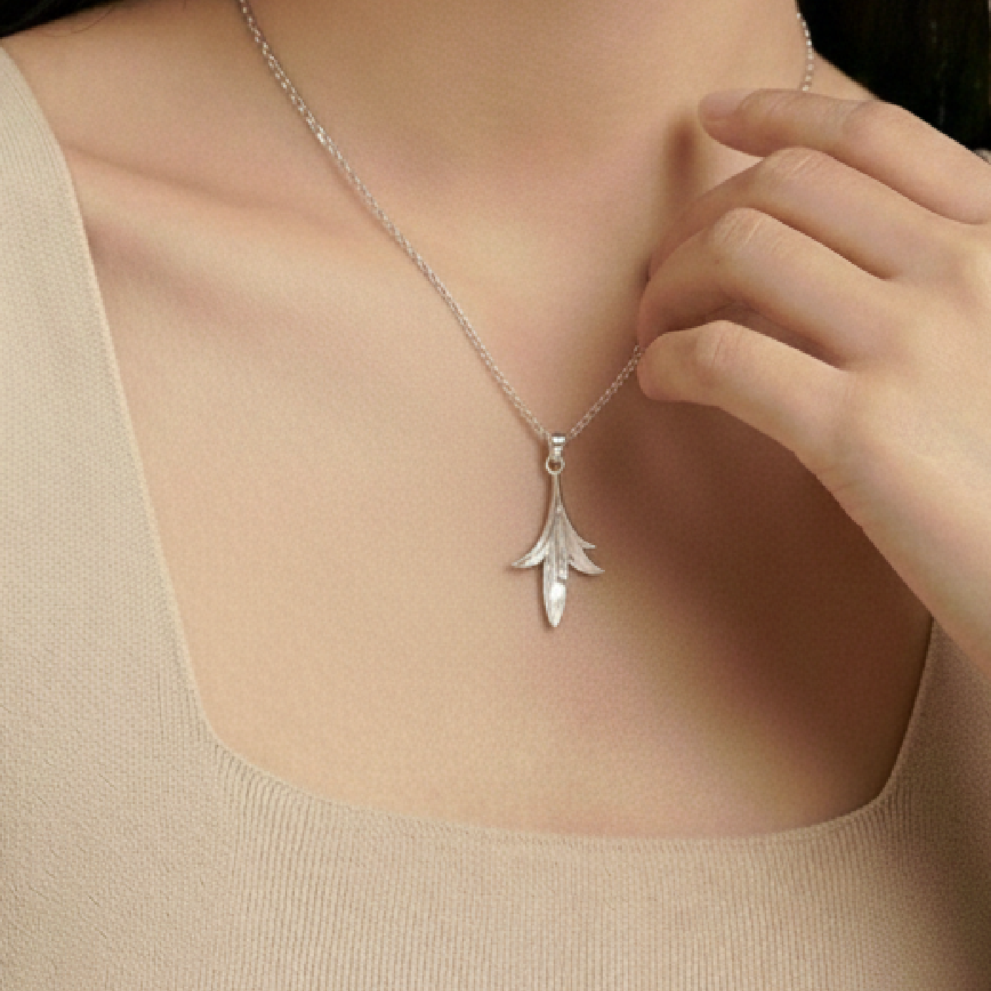 【AOI】綻放 銀百合綴金-純銀項鍊垂飾