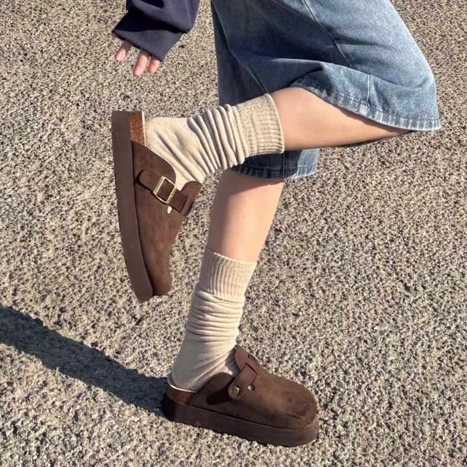 🇰🇷 SHOOPEN SUEDE CLOG 勃肯 麂皮 厚底 增高 穆勒鞋 拖鞋 / 預購