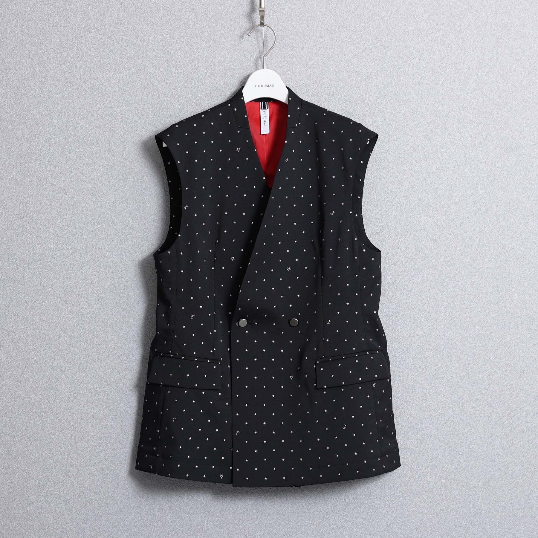 星柄輕盈設計背心（黑）