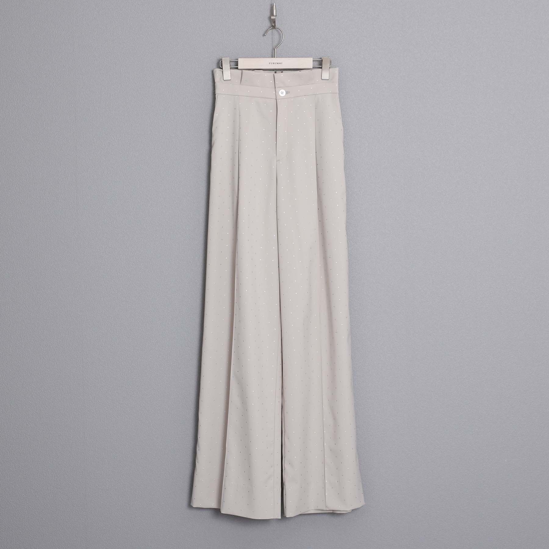 星柄設計剪裁高腰褲（米）