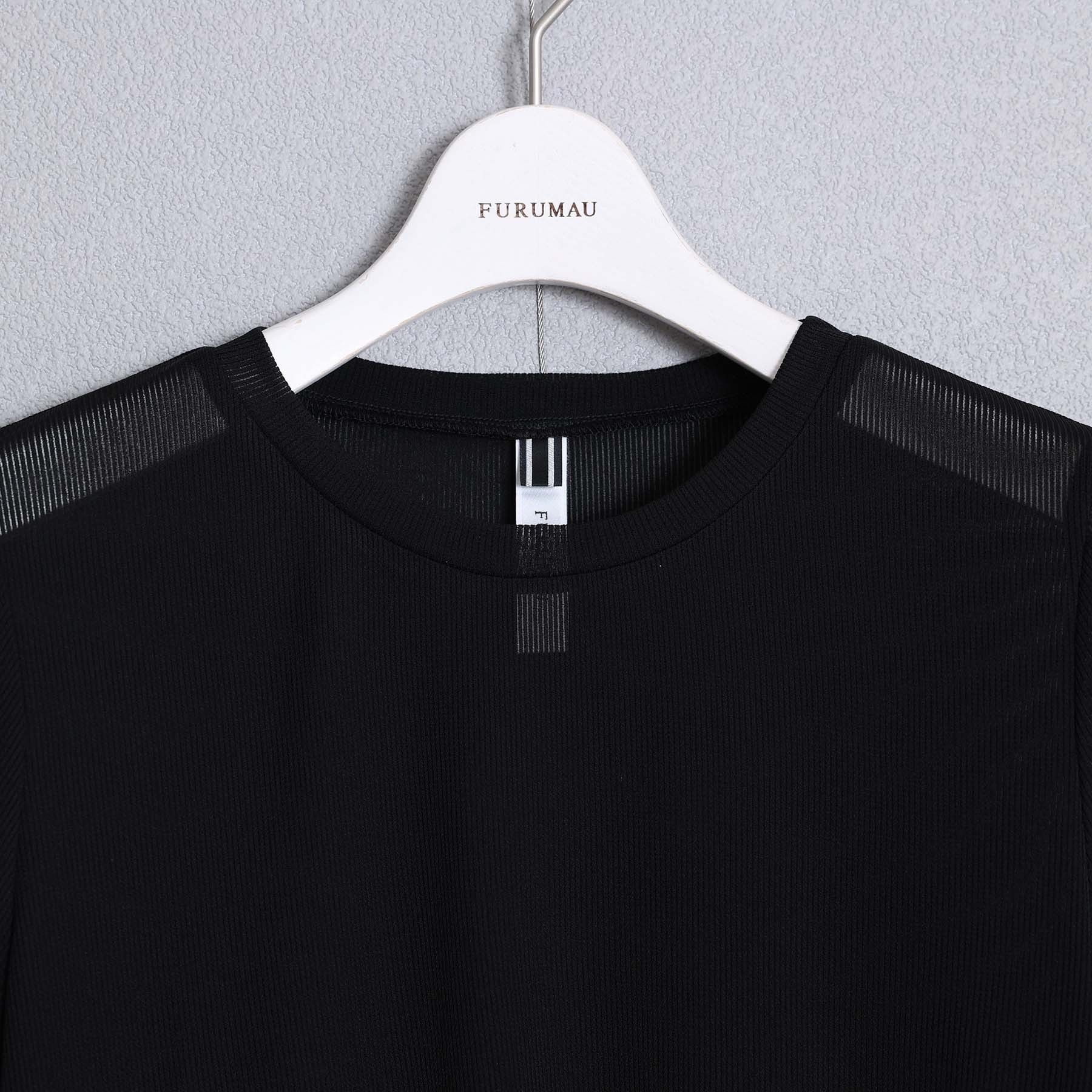 「Linéa Knit」black 條紋透紗針織