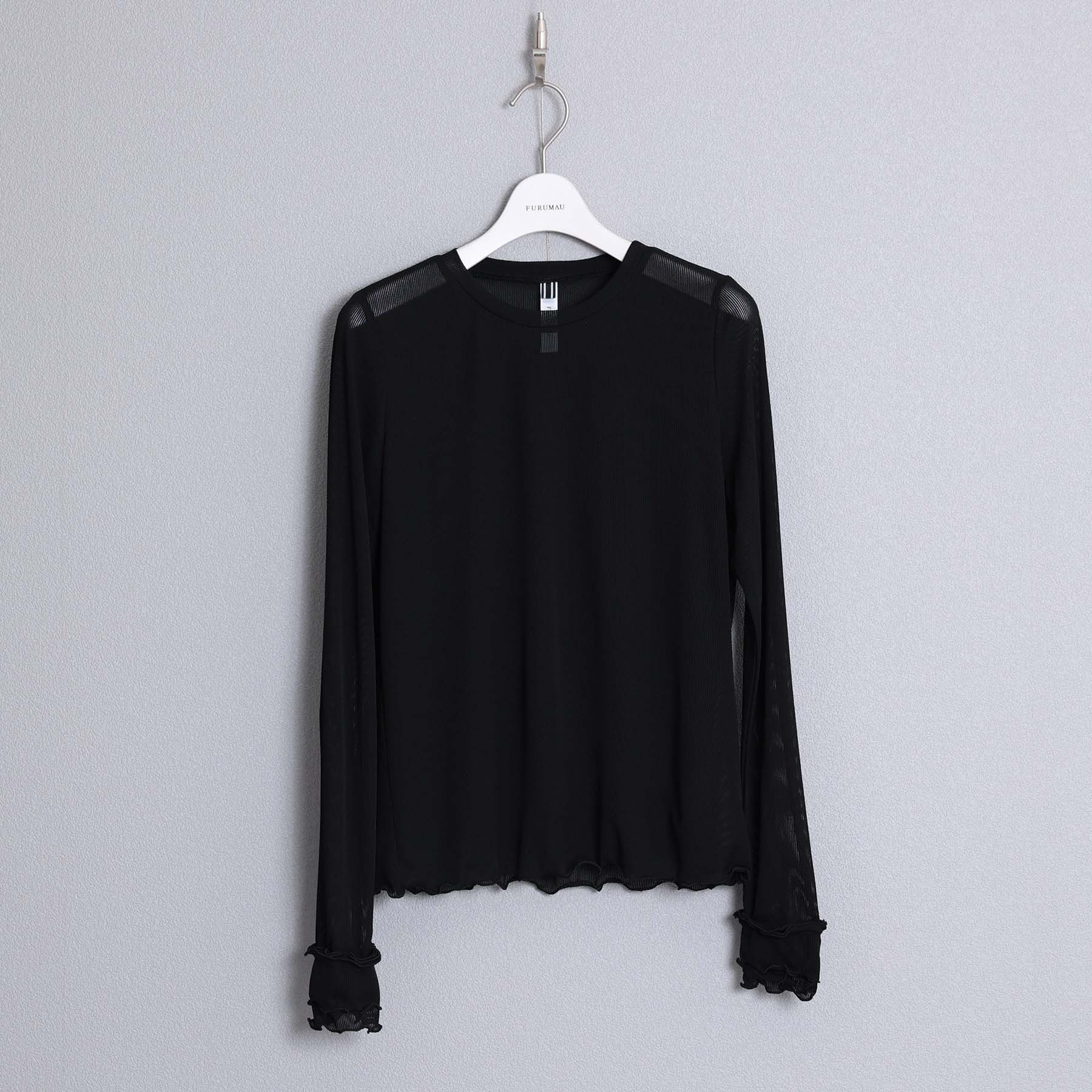 「Linéa Knit」black 條紋透紗針織