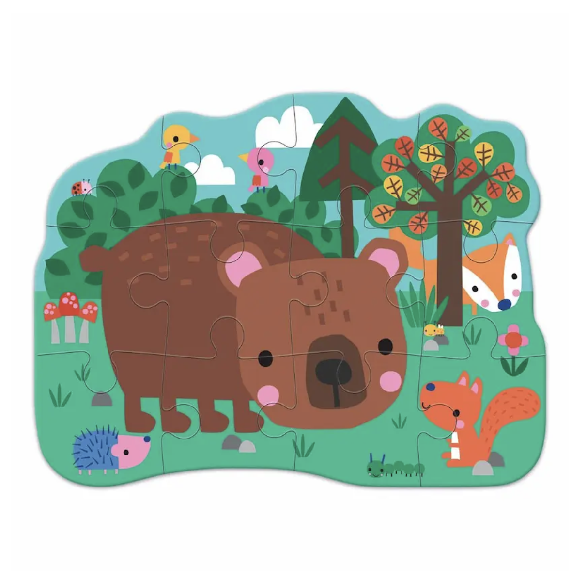 造型大片拼圖屋-小熊