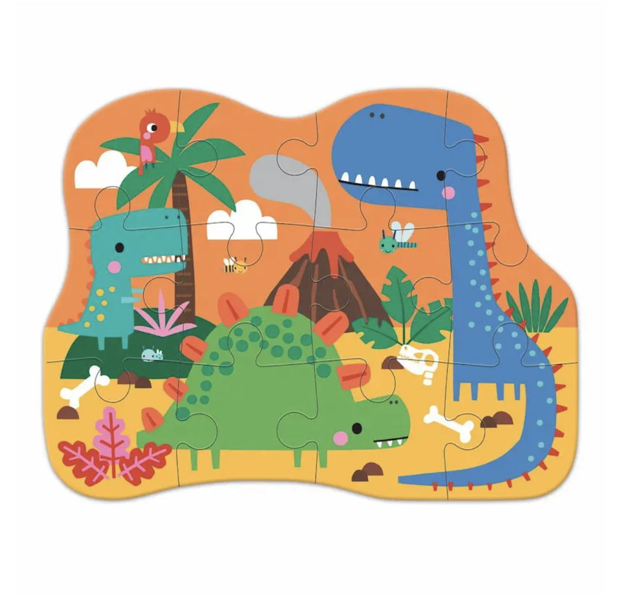 造型大片拼圖屋-恐龍