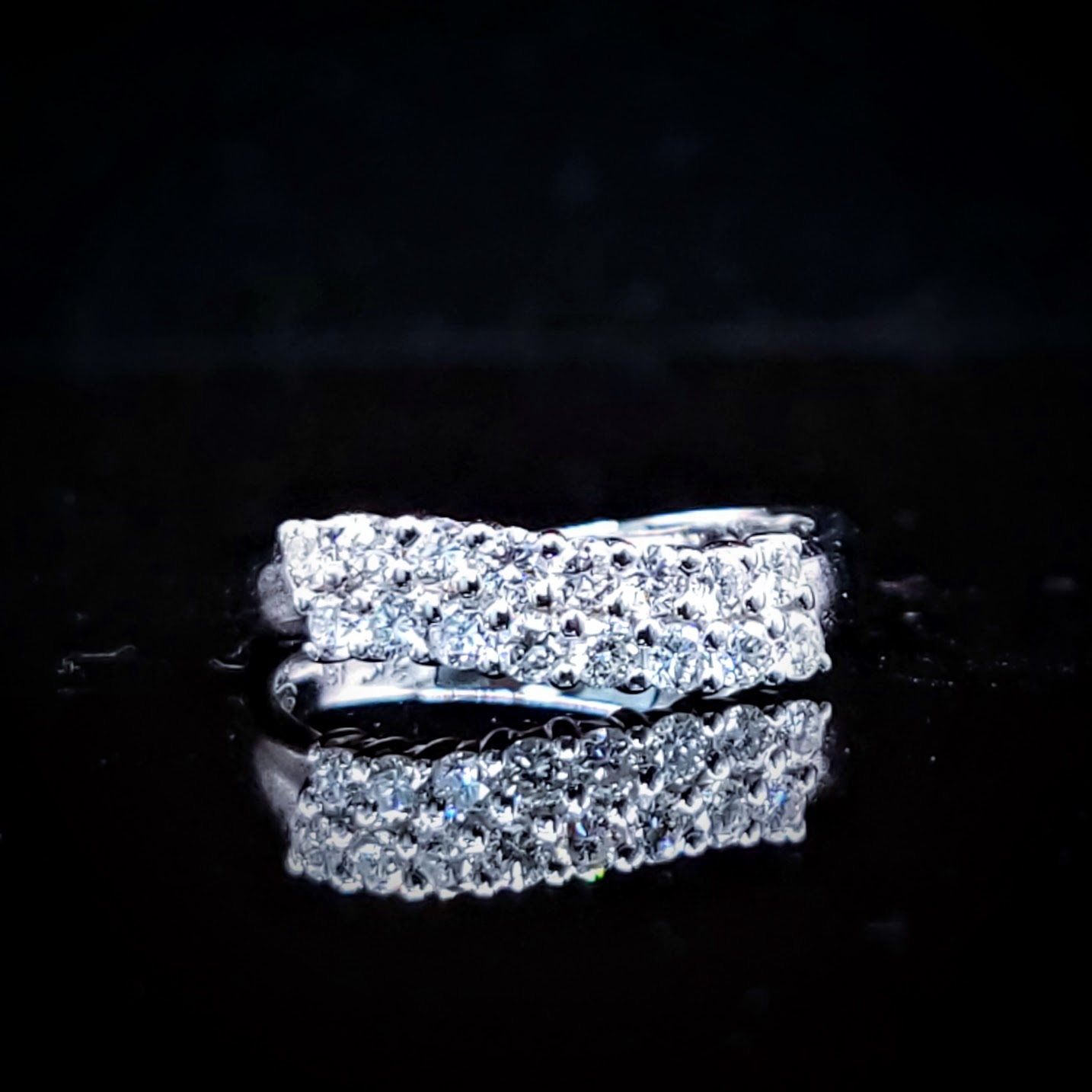 全新18K白金50份鑽石戒指