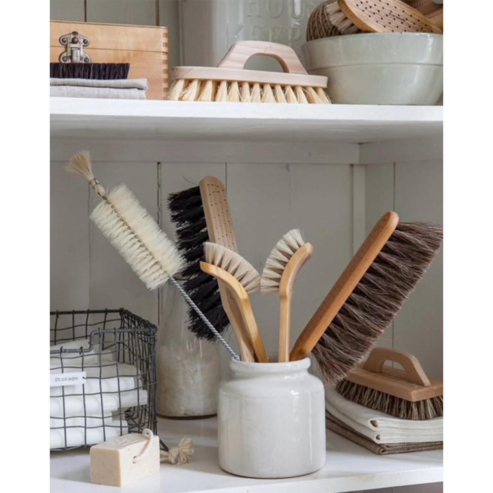 (預購3/31)瑞典iris hantverk 馬毛短柄畚箕刷組(石墨黑)