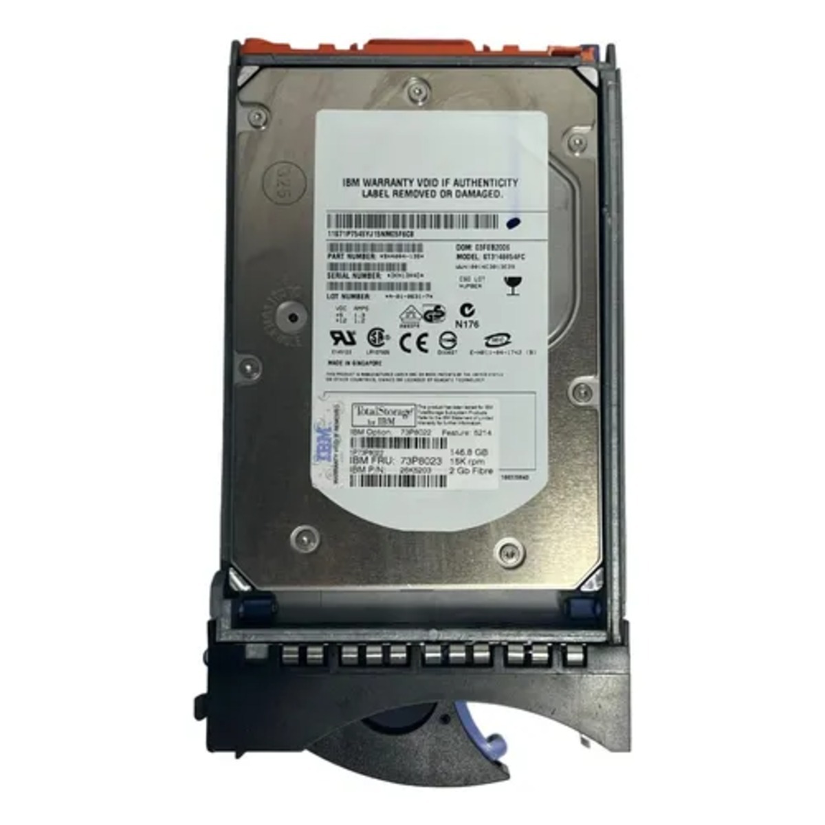 73P8023 IBM 146.8GB 15K 2GBPS FIBER CHANNEL HDD (翻新)