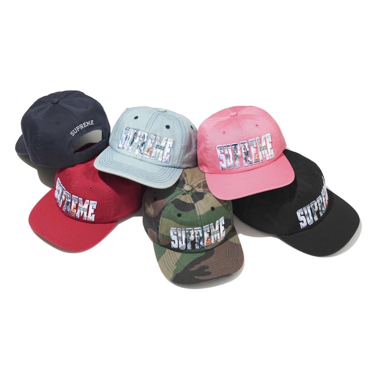 預購┃Supreme 26ss Embroidered Money Logo 6-Panel 六分割帽 美金LOGO