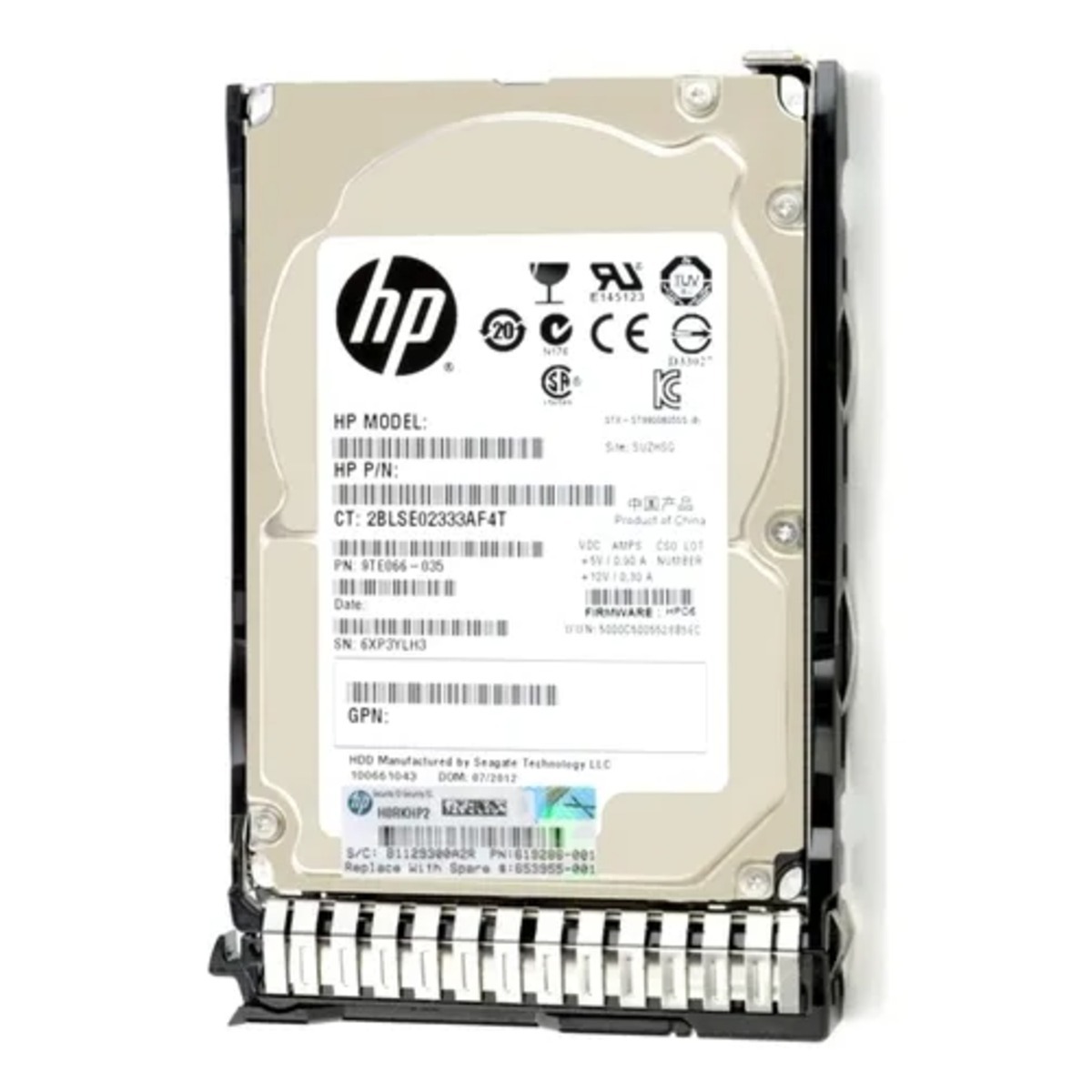 656107-001 HP 2.5" 500GB 6G SATA 7.2K SFF SC MDL HDD (翻新)