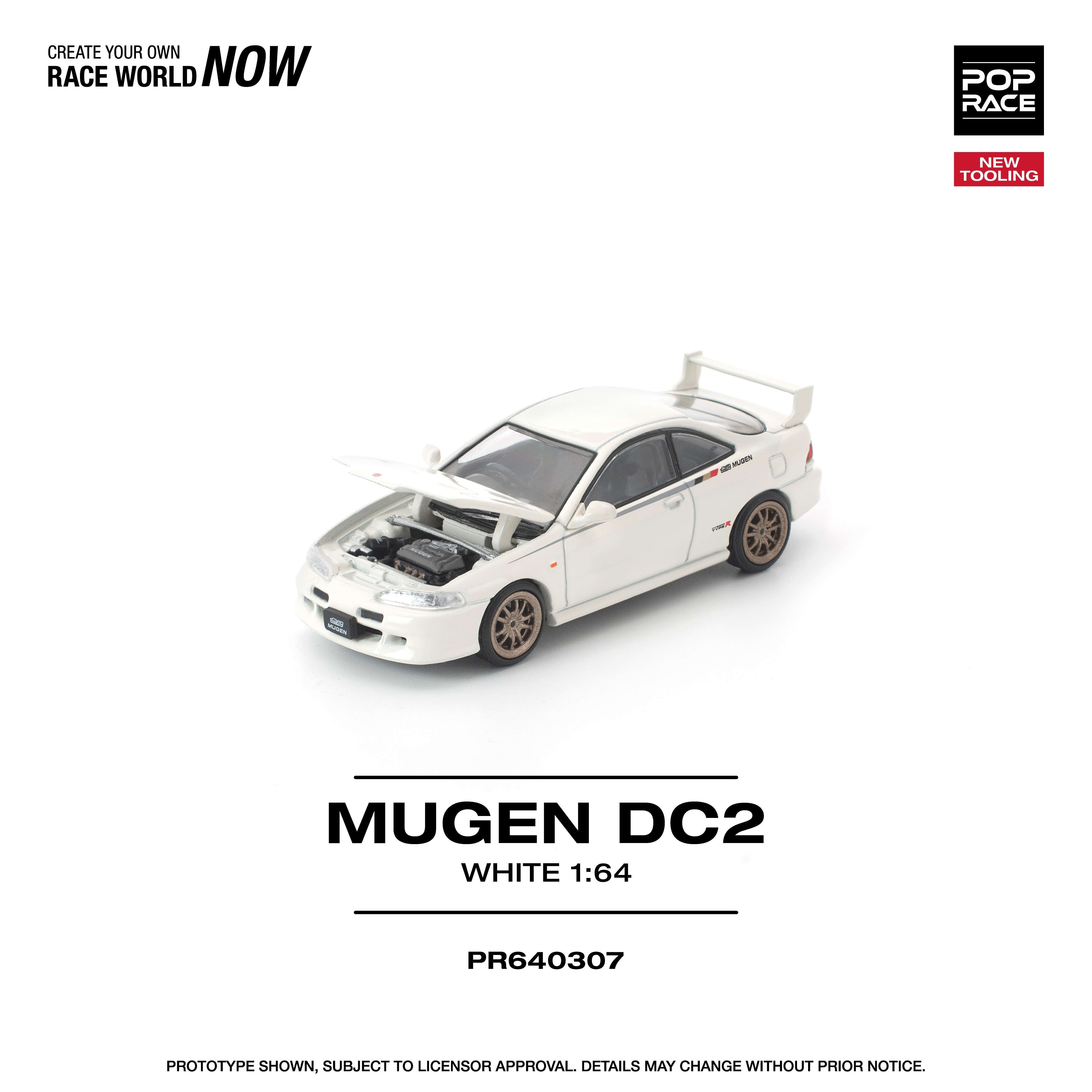 PO-$115 * POP RACE * 1:64 MUGEN DC2 WHITE