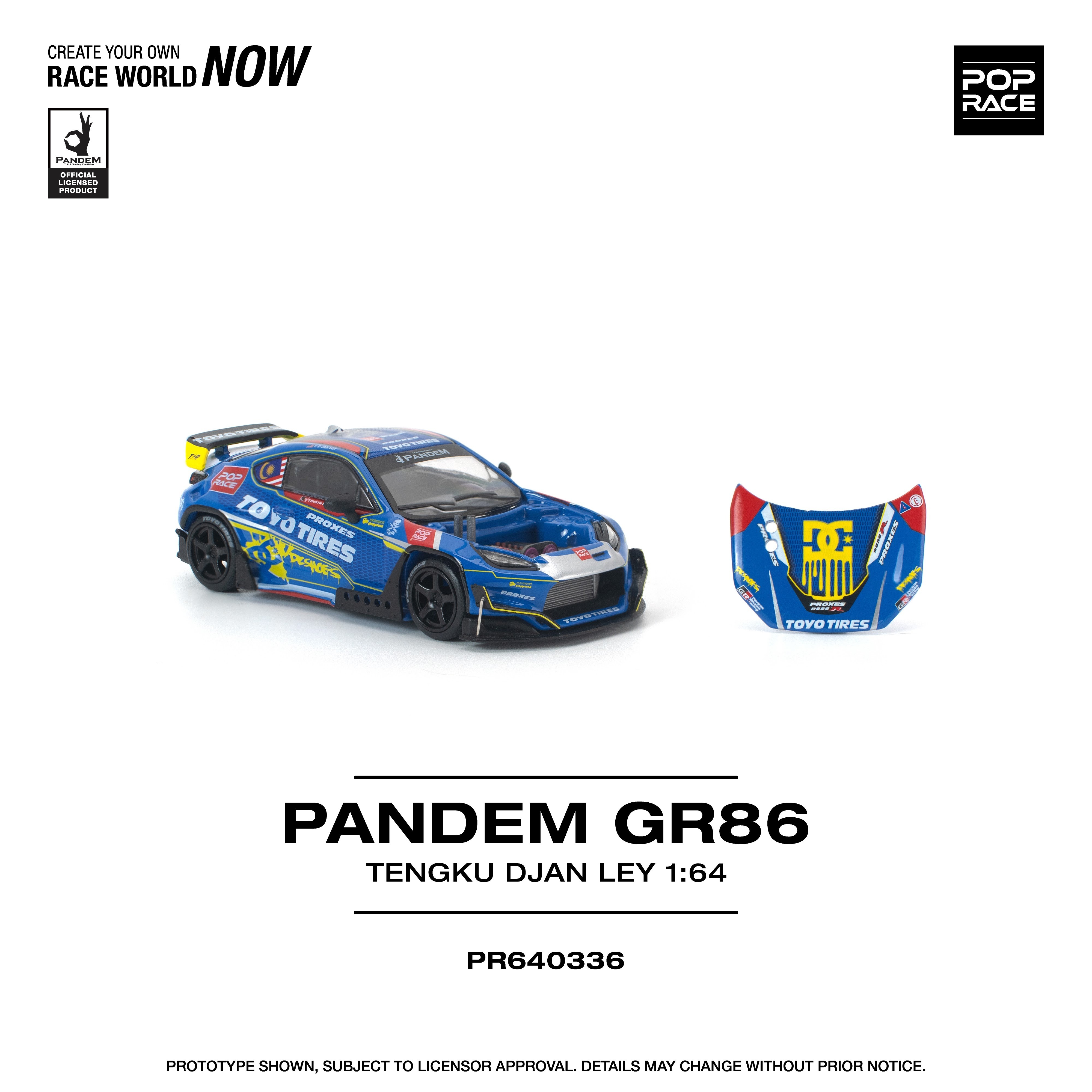 PO-$115 * POP RACE * 1:64 PANDEM GR 86 TENGKU DJAN LEY