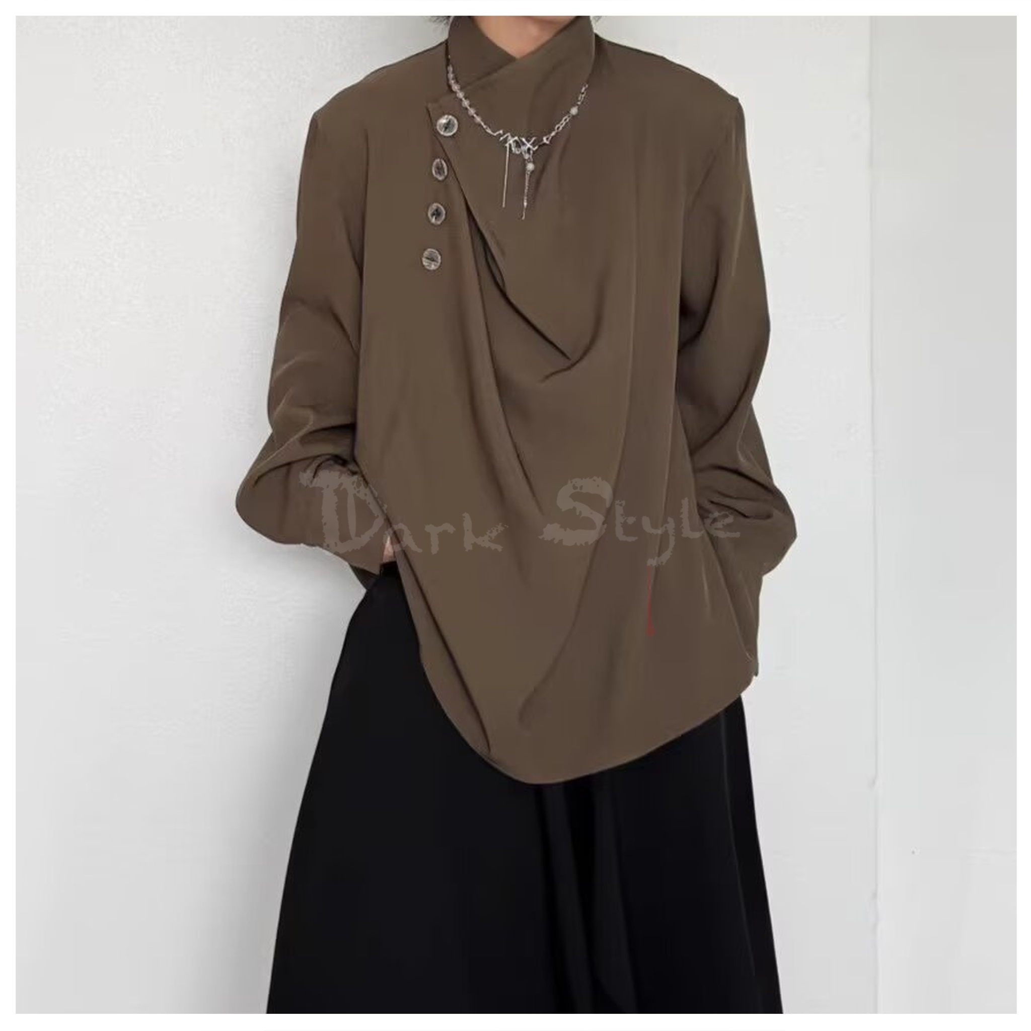 山本-設計師剪裁上著(不對稱剪裁/2色)