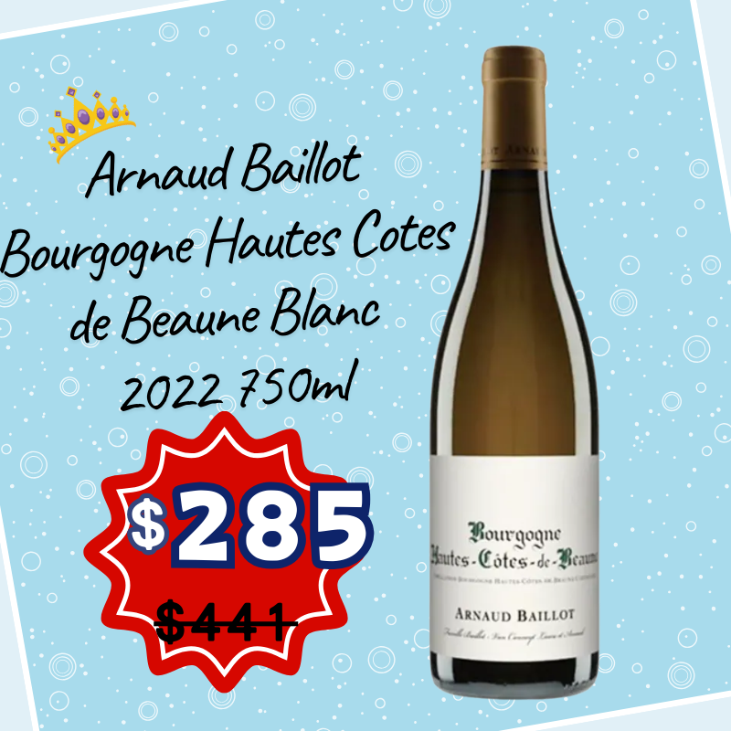 【女王優惠】 Arnaud Baillot Bourgogne 亞伯必修 法國勃艮第 伯恩博訥丘 白酒 2022 750ml [37_PRO0261_2022]