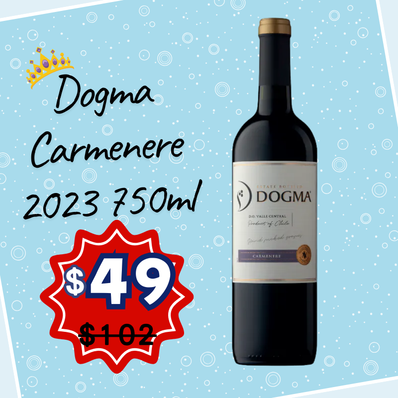 【女王優惠】 Dogma 智利德格瑪佳美娜紅酒 2023 750ml [7804321099247_2023]