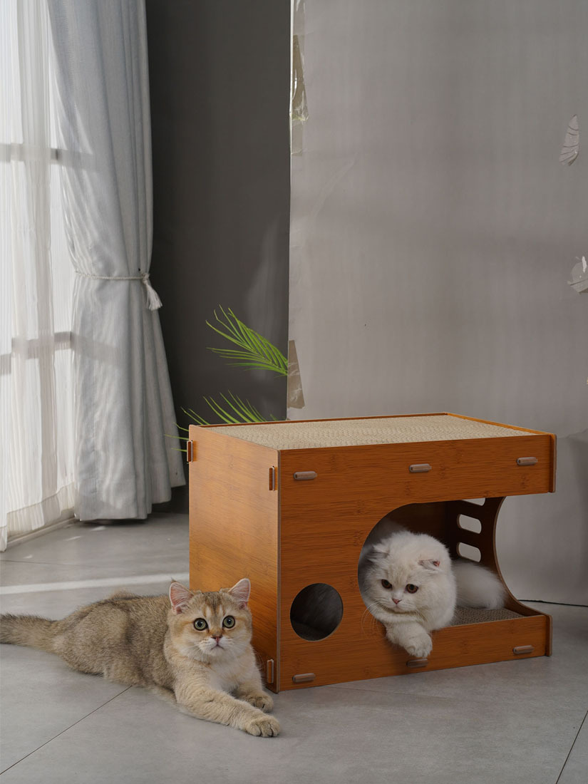 【福利品】喵仙兒-拼拼實木貓抓屋