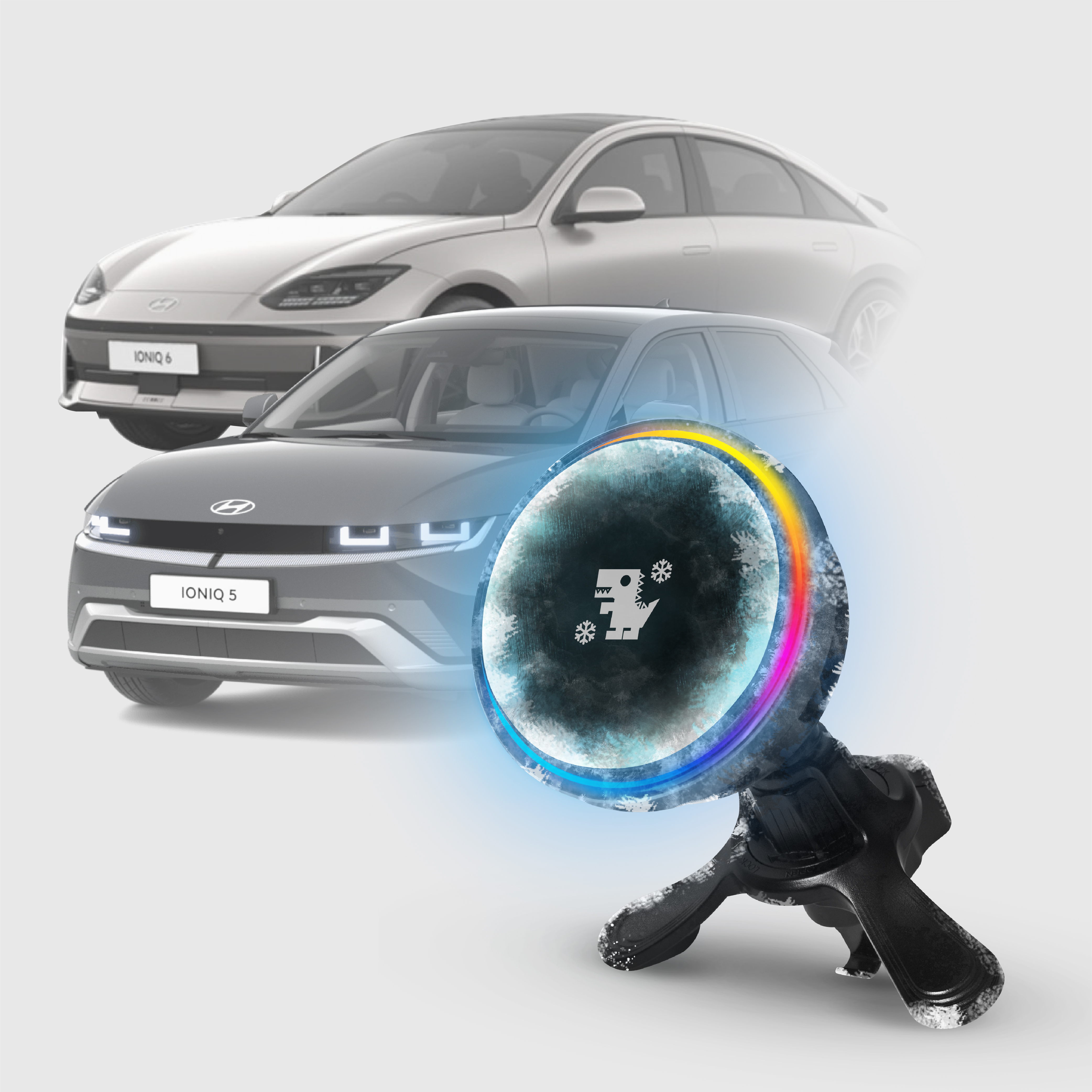 Hyundai IONIQ 5/6 系列｜XILLA黑鏡冰核智充手機架