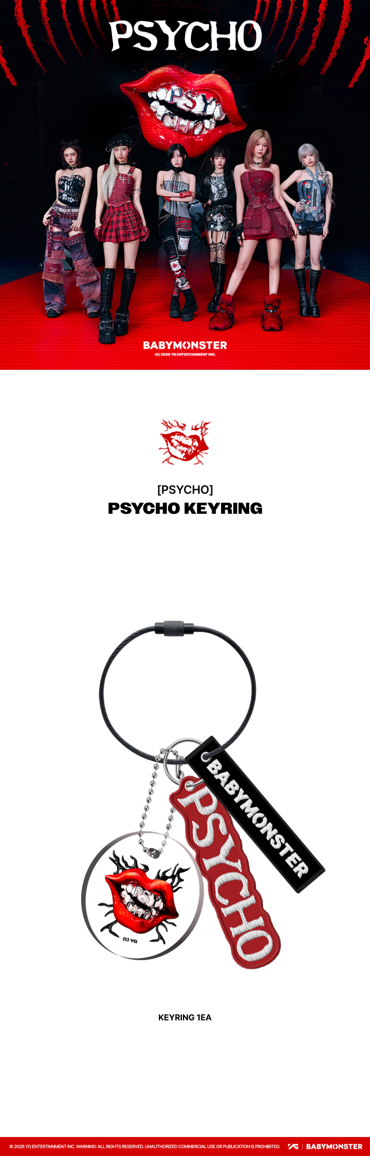 BABYMONSTER ~ [PSYCHO] KEYRING