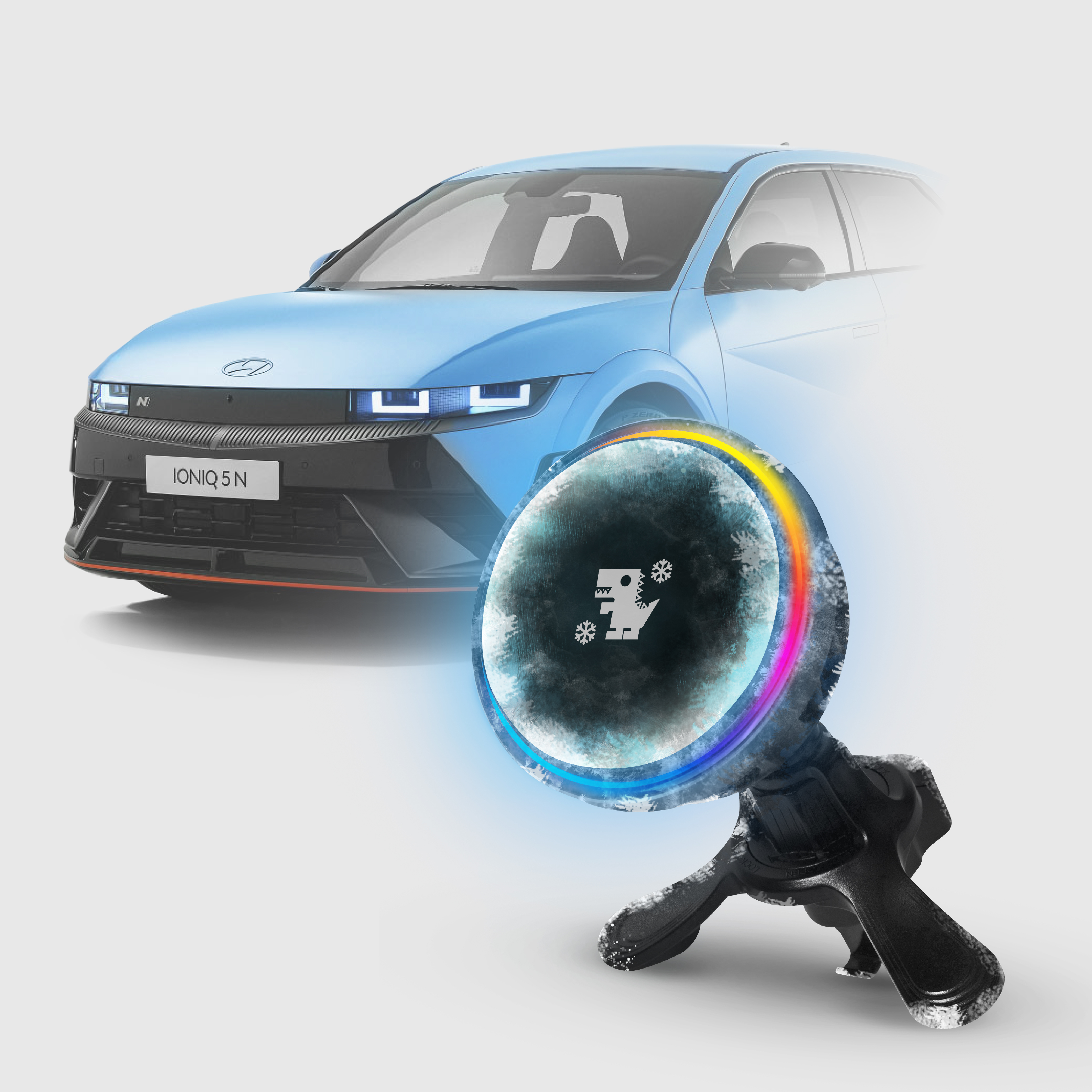 Hyundai IONIQ 5 N｜XILLA黑鏡冰核智充手機架