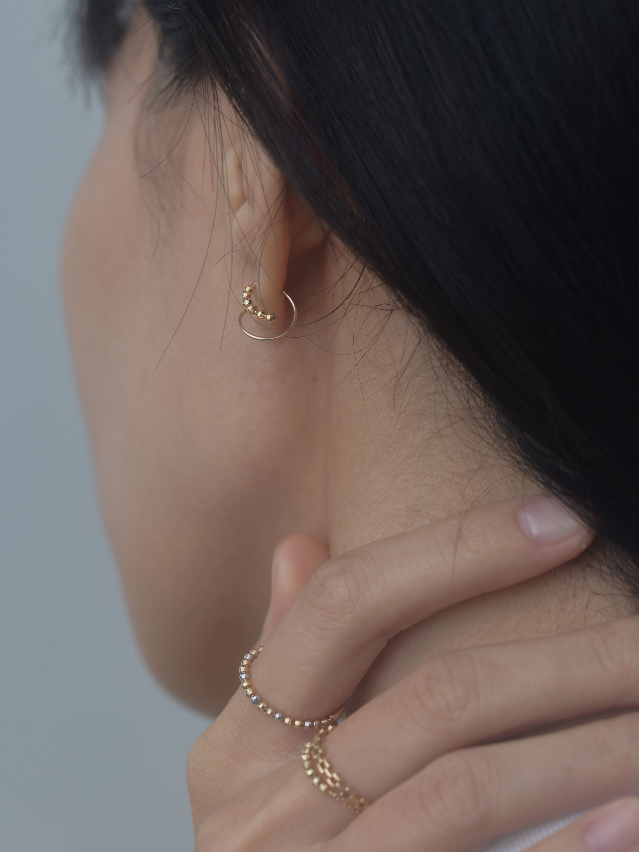 koro｜旋轉圓珠耳環