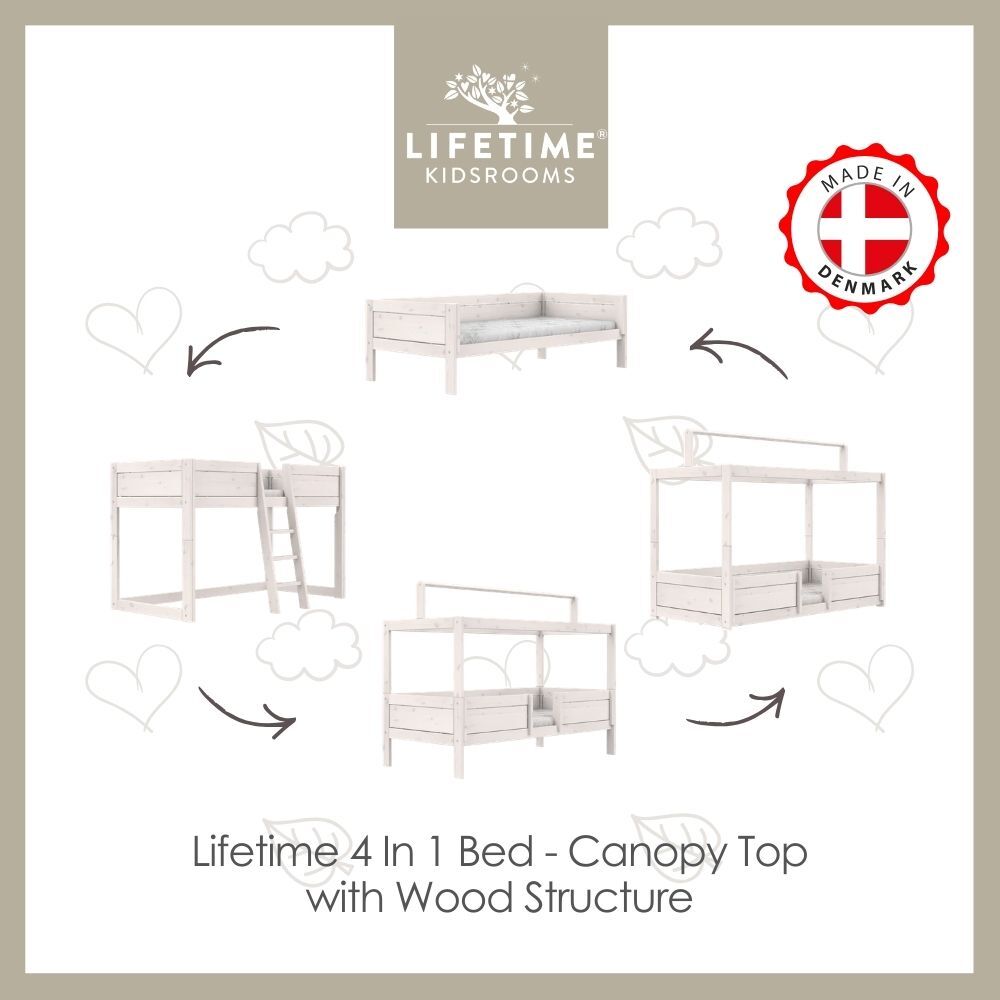 Lifetime 4-In-1 Bed - with roof