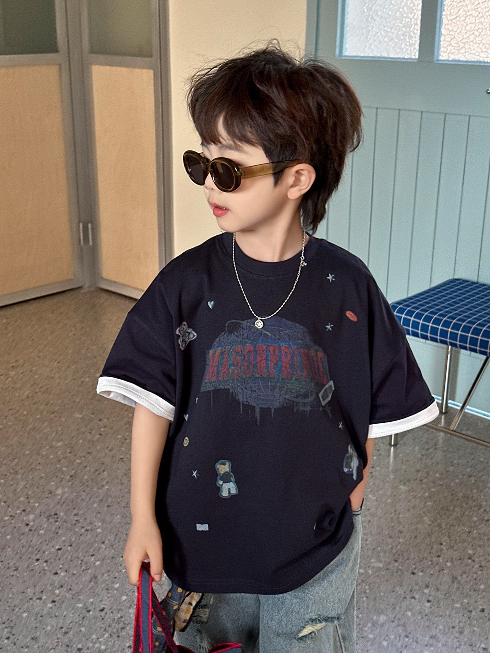 帥氣塗鴉短袖上衣