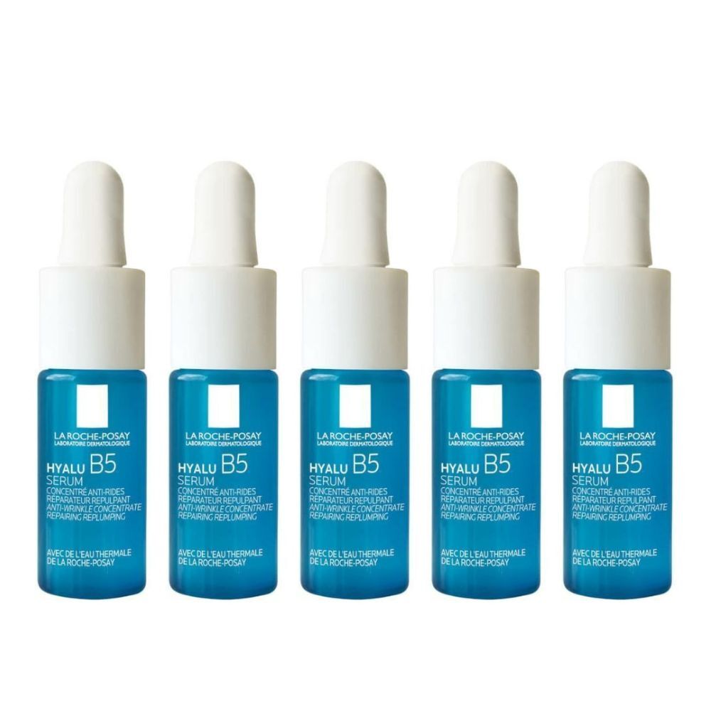 5x La Roche-Posay HYALU B5 SERUM 抗皺緊緻精華 10ml 免稅版瓶身有簡體字  無盒 [平行進口]