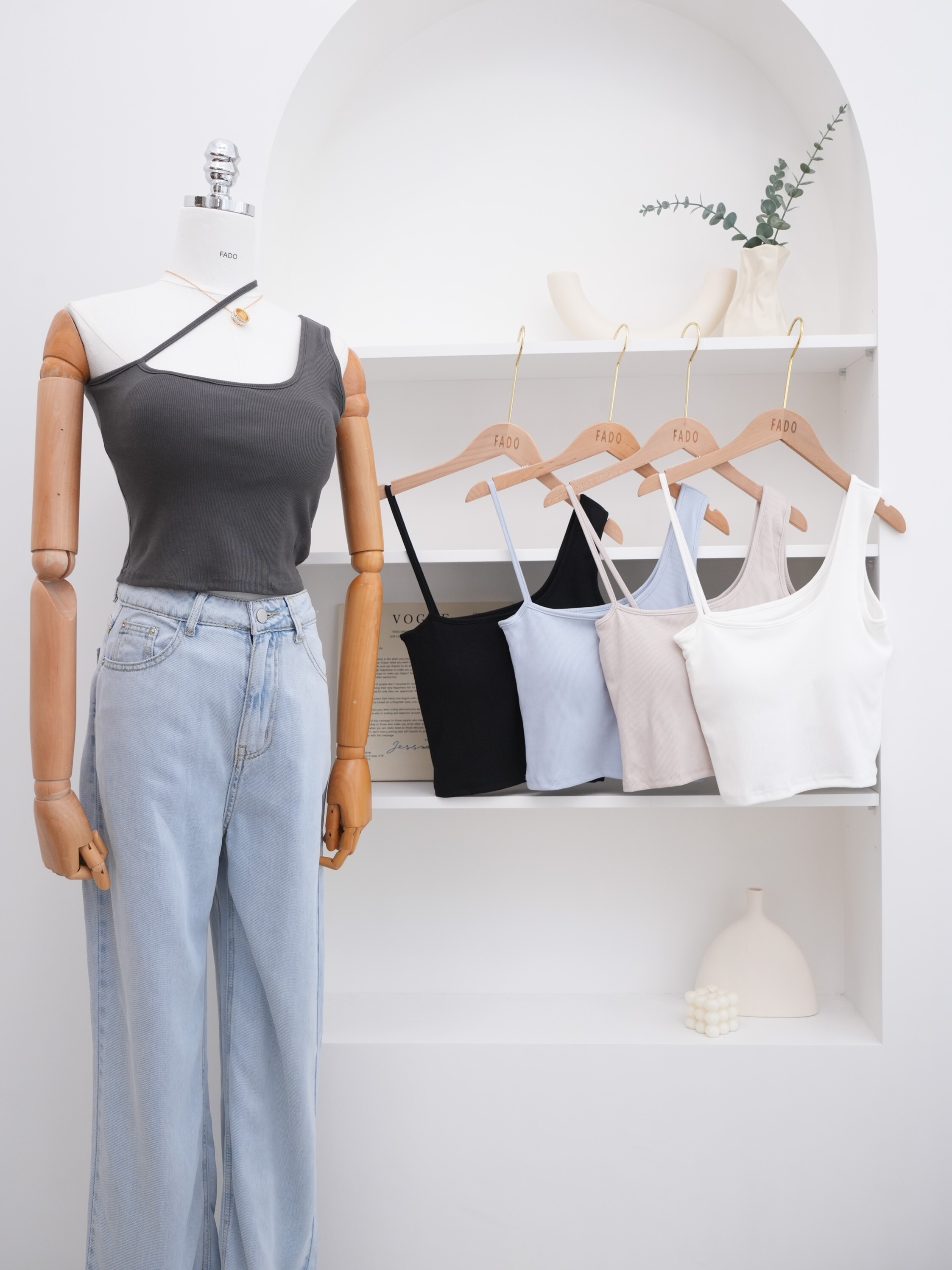 法朵Fado shop｜斜肩不規則背心 5265007 五色