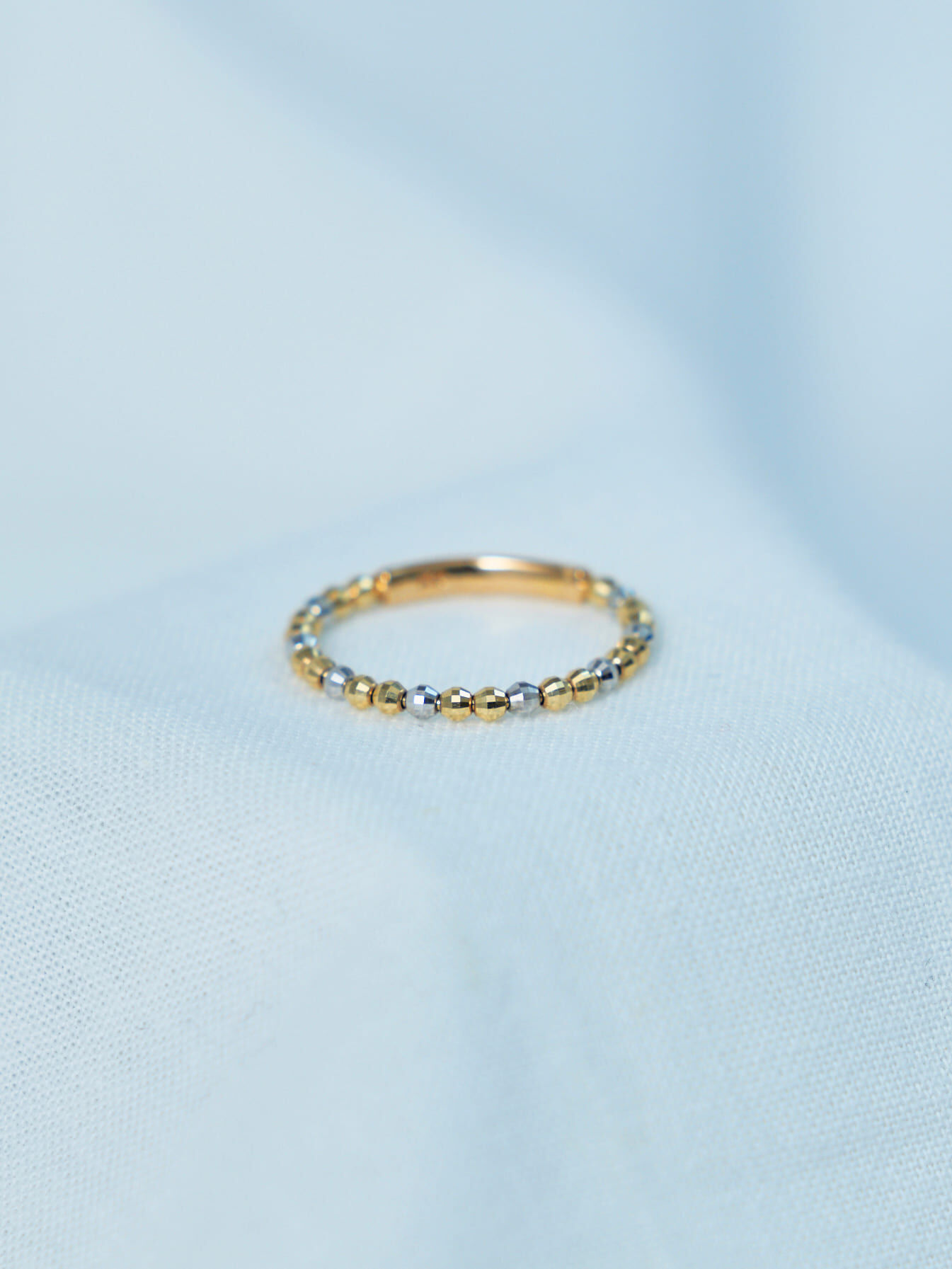 koro｜雙色圓珠戒指