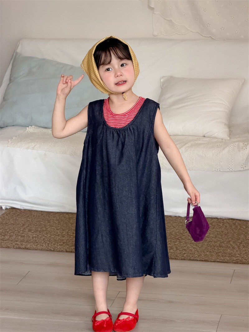 薄款 ᝰ  牛仔背心裙子  ＊可以拆買紅色條紋背心