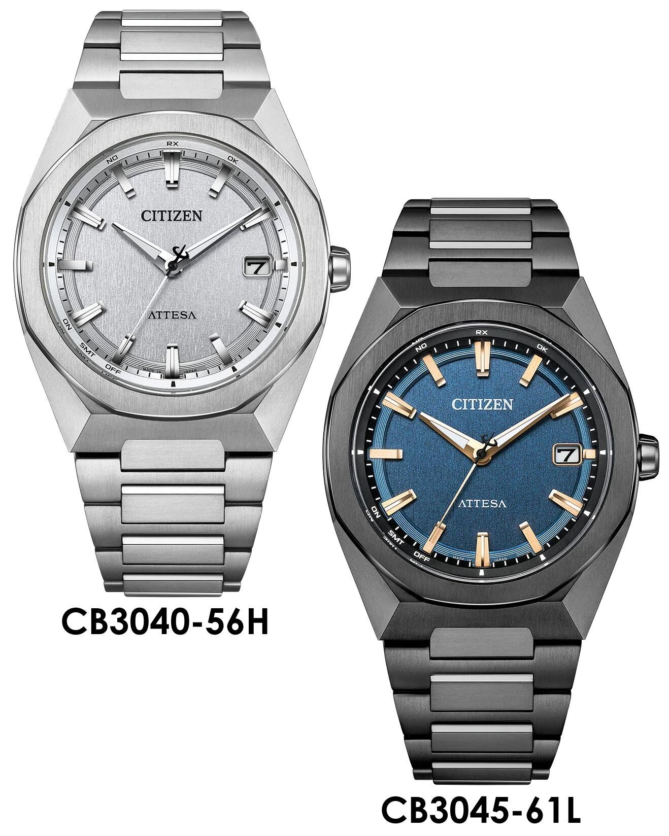 日本製造 星辰 Citizen Attesa ACT Line Super Titanium 39mm Cases CB3040-56H 銀色錶盤 , CB3045-61L 藍色錶盤 Caliber H128 超級鈦金屬錶殼，39 毫米錶盤 光動能電波手錶