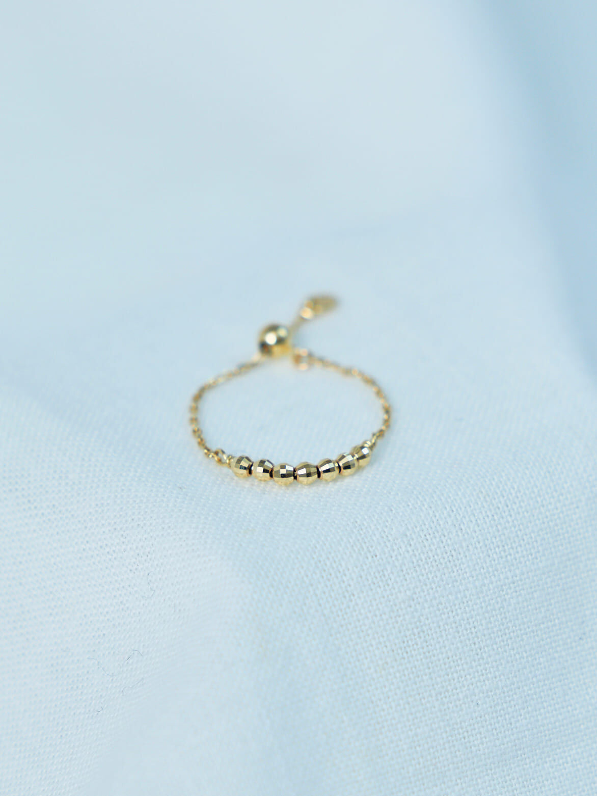 koro｜金色圓珠鍊戒