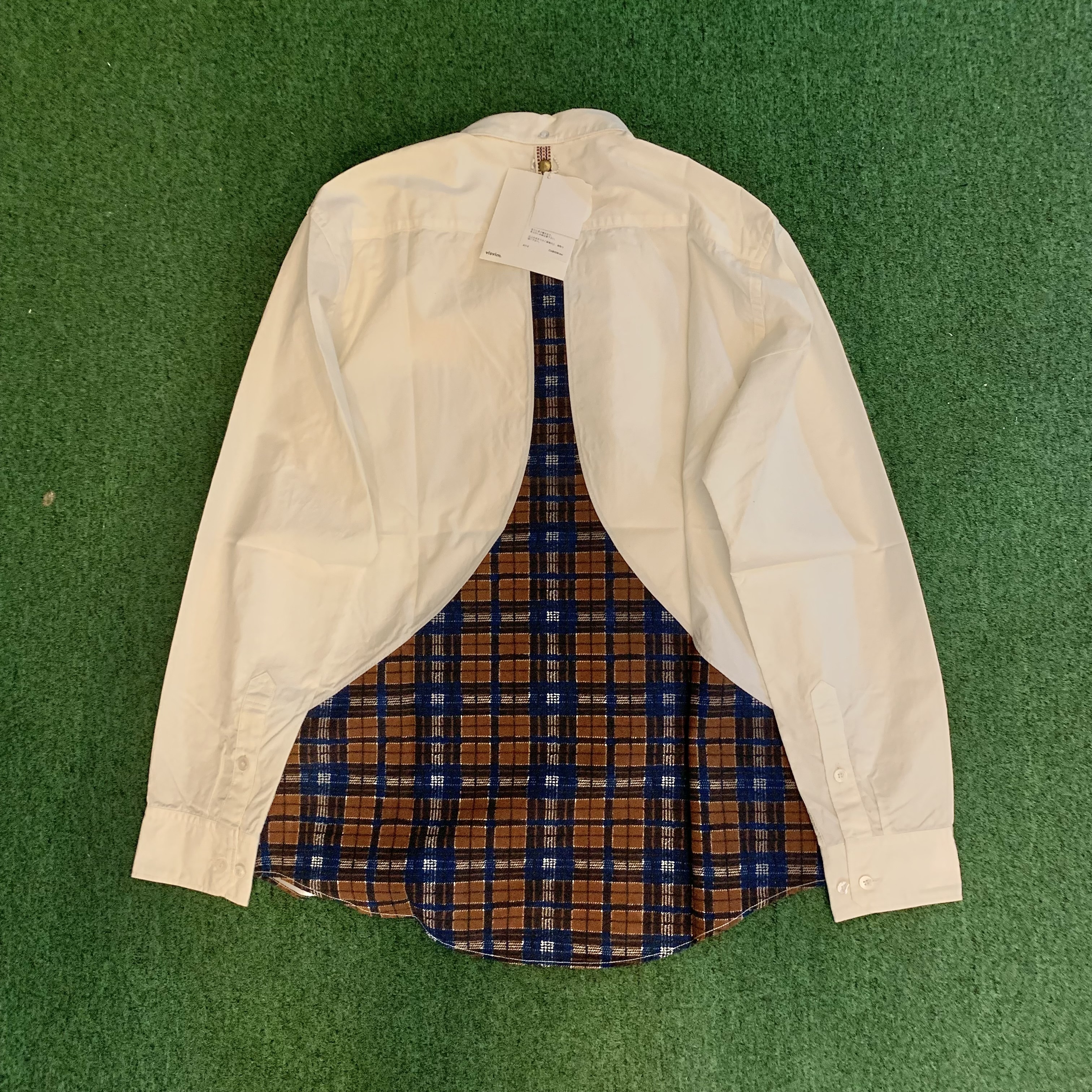 VISVIM FULLCAM CHECK SHIRT L/S (GIZA) - IVORY SIZE 3 IN STOCK NOW (現貨發售中)