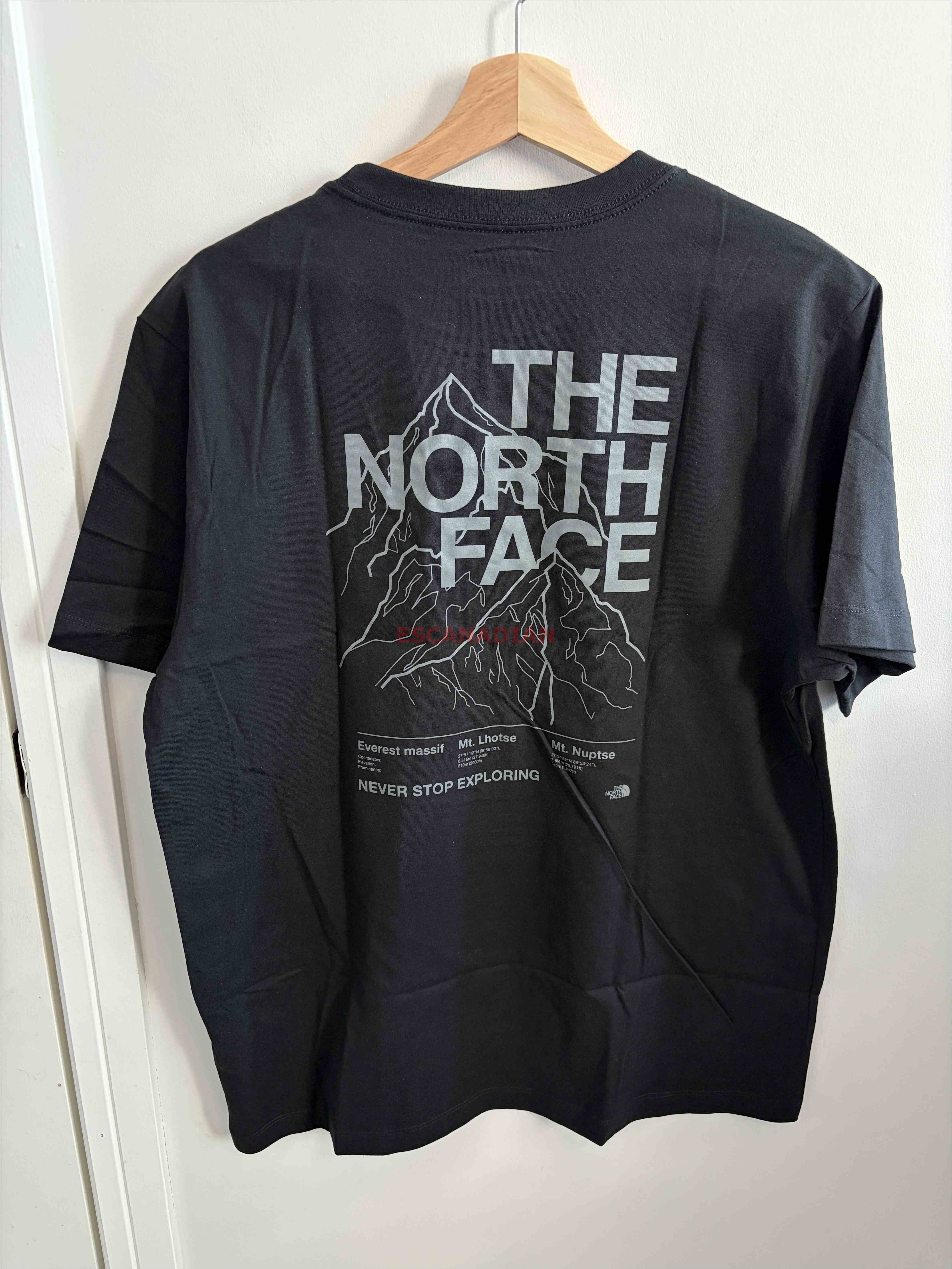 THE NORTH FACE 男大人 正反 雪山圖案 短TEE
