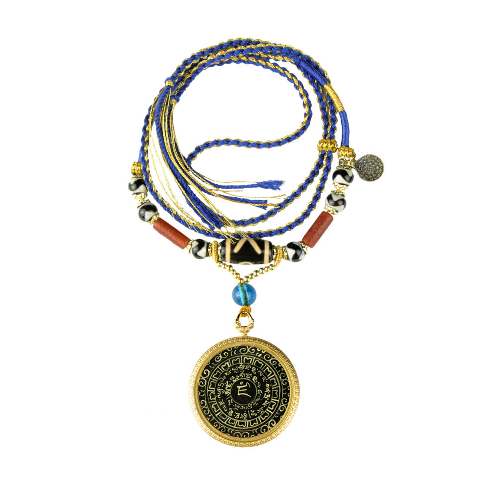 【菩提居】天珠六字箴言唐卡吊墜 (廠商直出、不參加免運及滿額贈優惠)