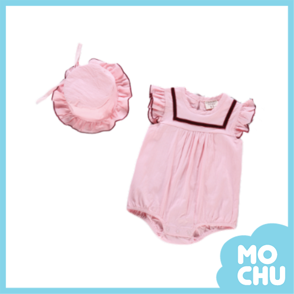 絨條滾邊飛袖連身衣(二色)