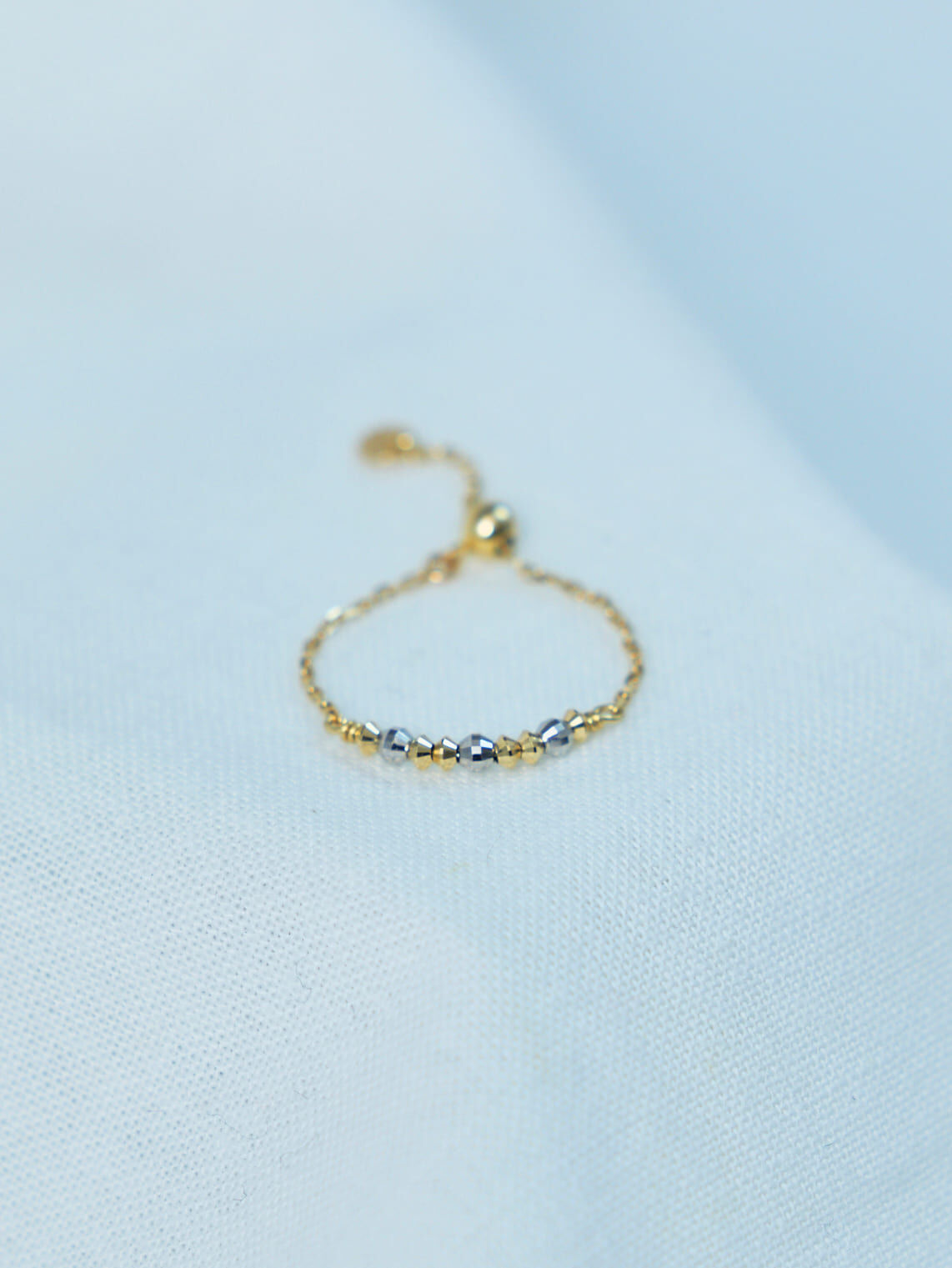 koro｜雙色圓珠鍊戒