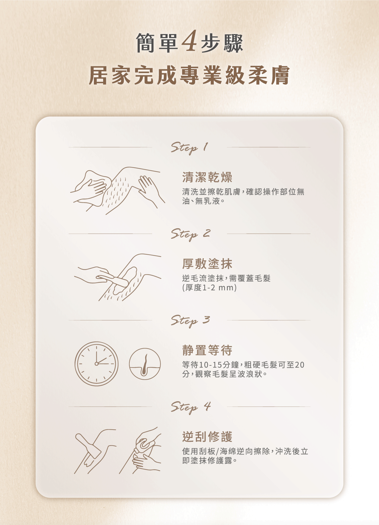 簡單四步驟 完成居家專業除毛