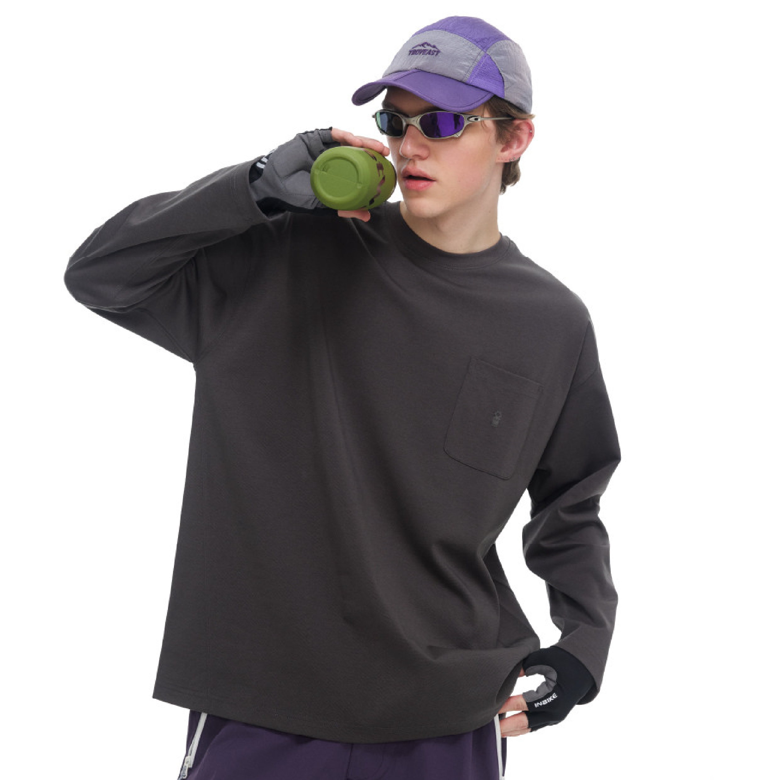 PIN SKTBS Texture LS 肌理口袋長袖Tee [P-T0226]