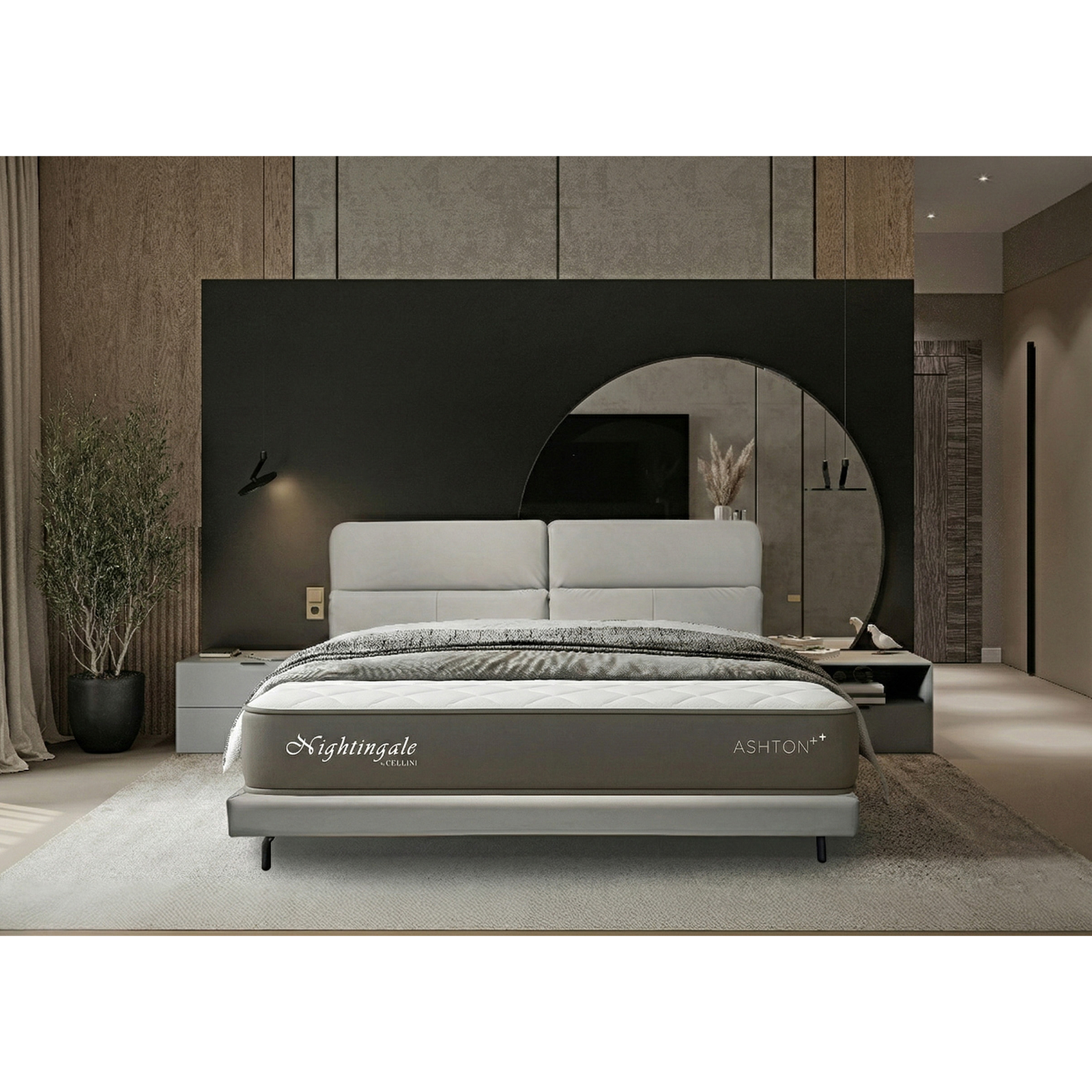 〔 床架＋床墊優惠組合 〕- Cruise 耐磨科技皮床架＋ASHTON Plus 抗菌紓壓床墊