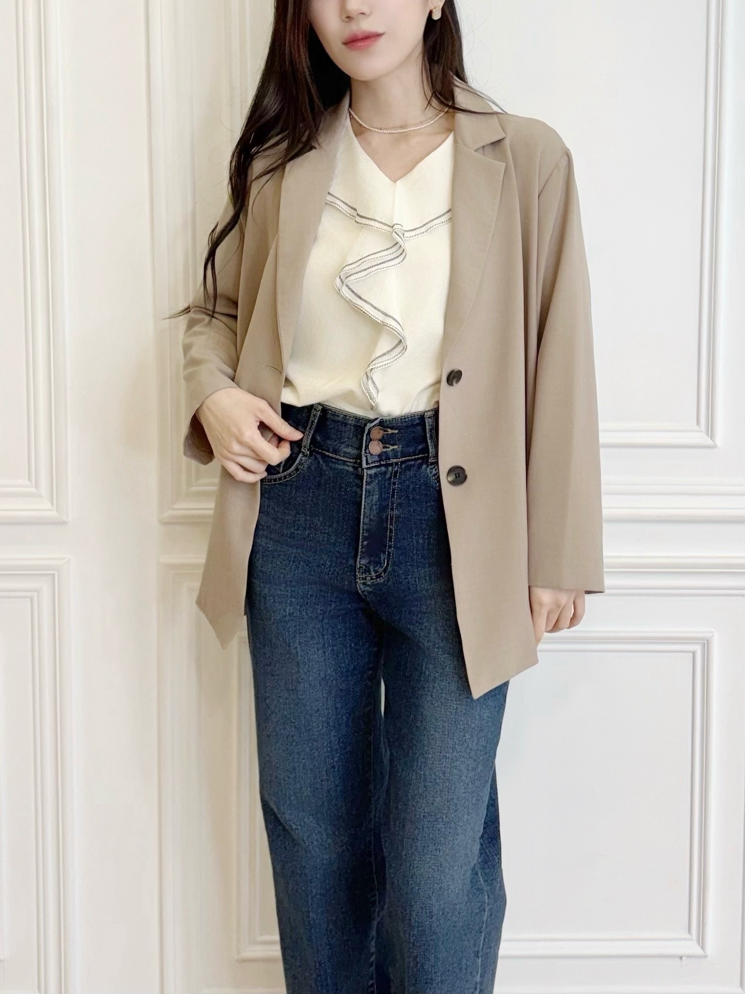 輕薄寬鬆西裝外套