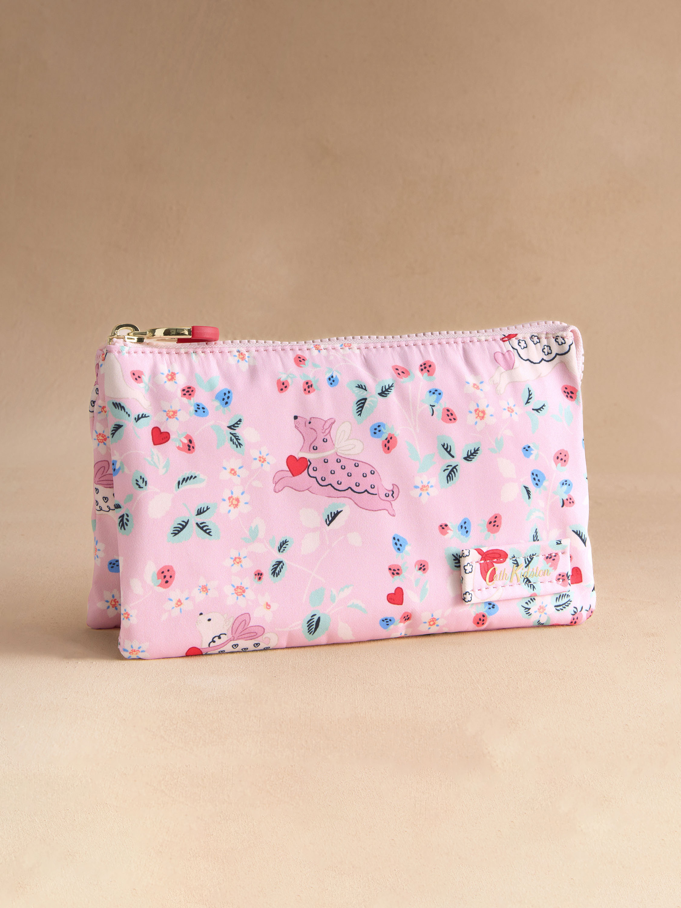 Puppy Floral 三層拉鍊收納包