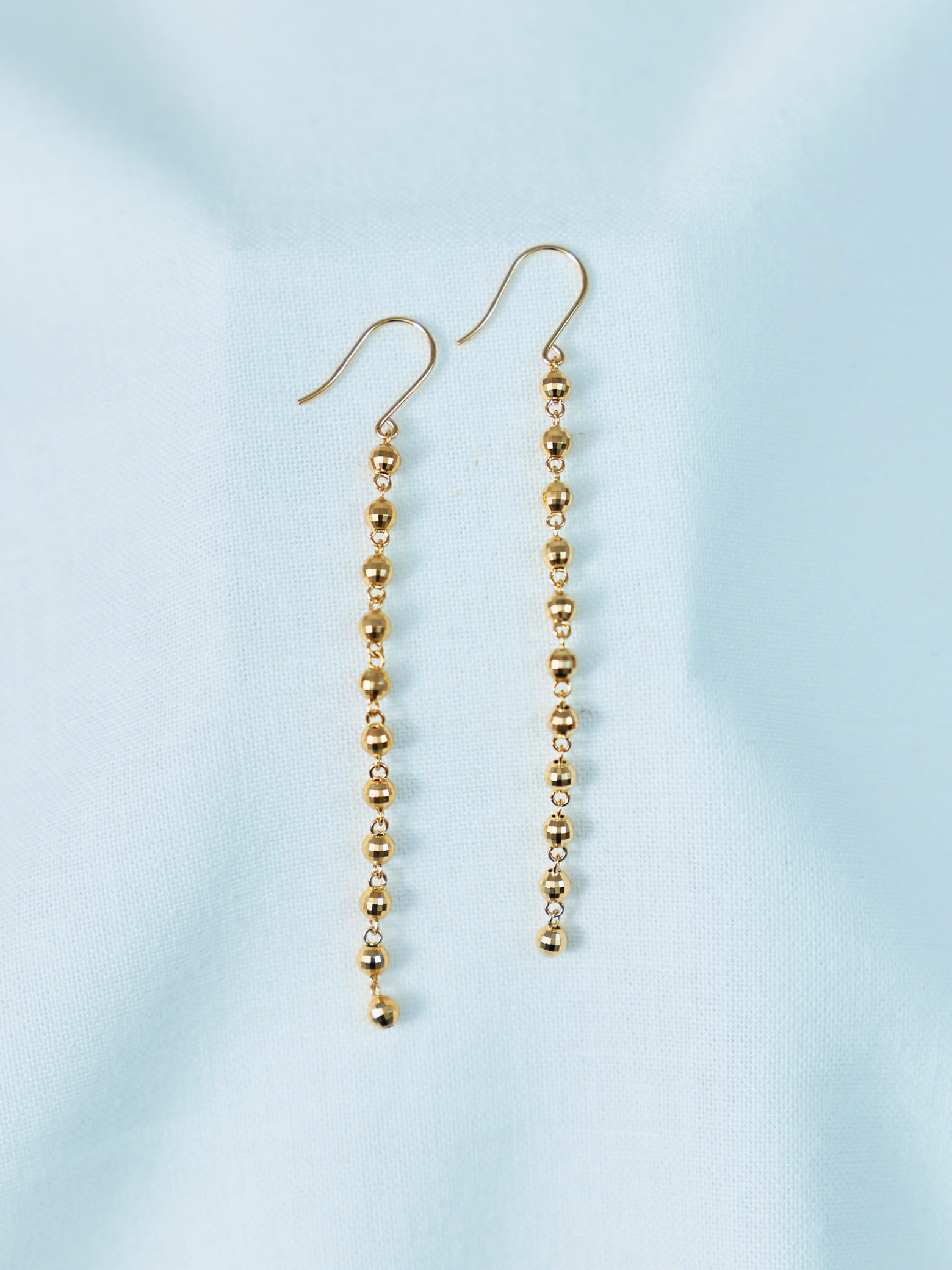 koro｜圓珠長鍊耳環