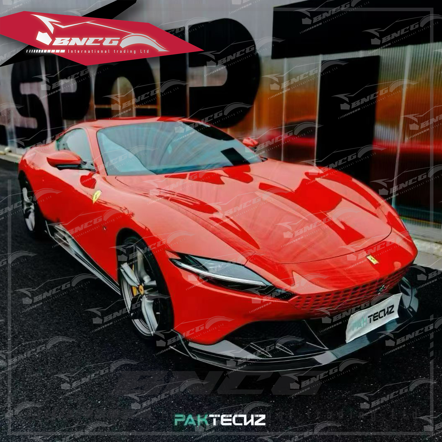 法拉利 Ferrari Roma Paktechz款 乾碳纖維 空力套件 改裝 前導流 側裙 後導流 尾翼