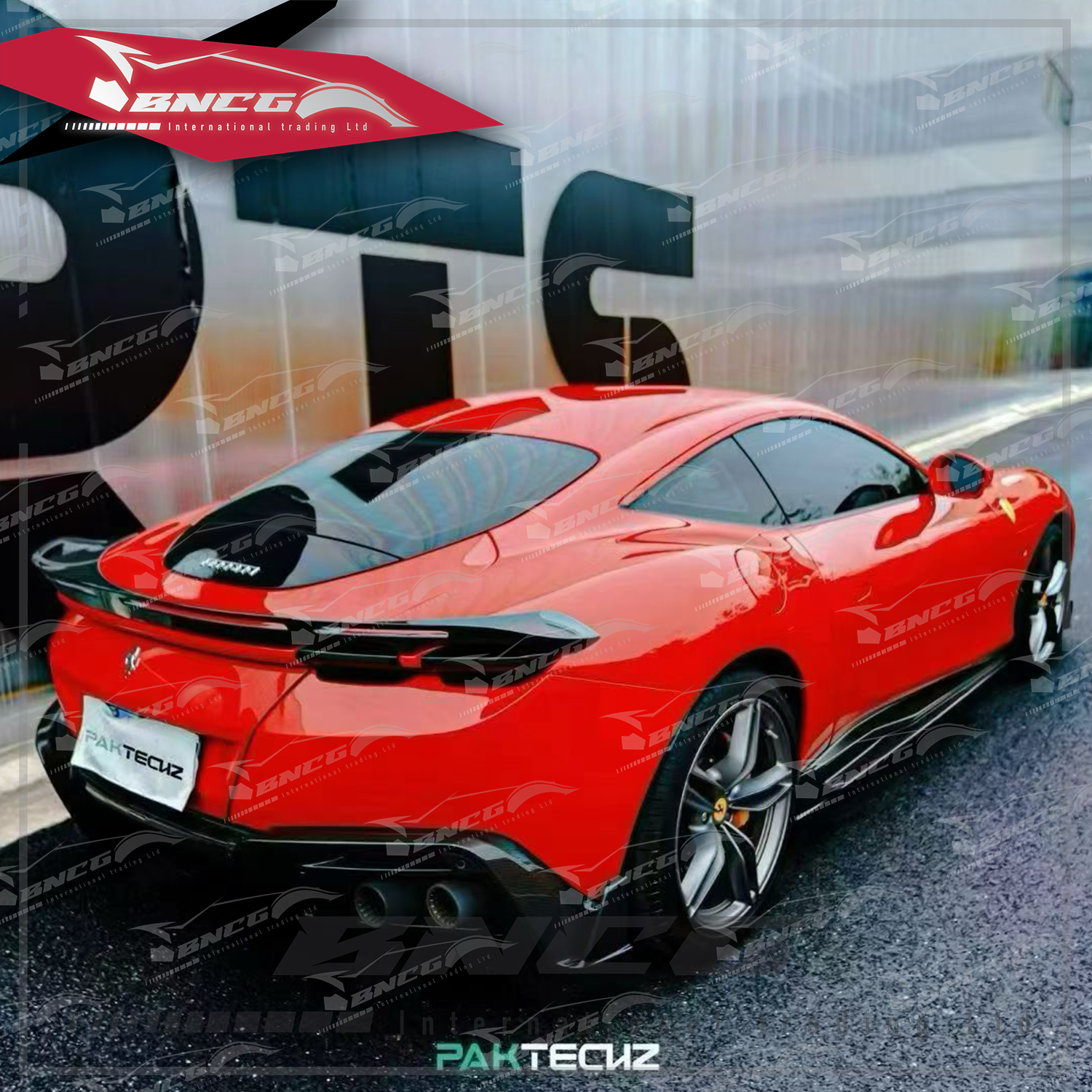 法拉利 Ferrari Roma Paktechz款 乾碳纖維 空力套件 改裝 前導流 側裙 後導流 尾翼