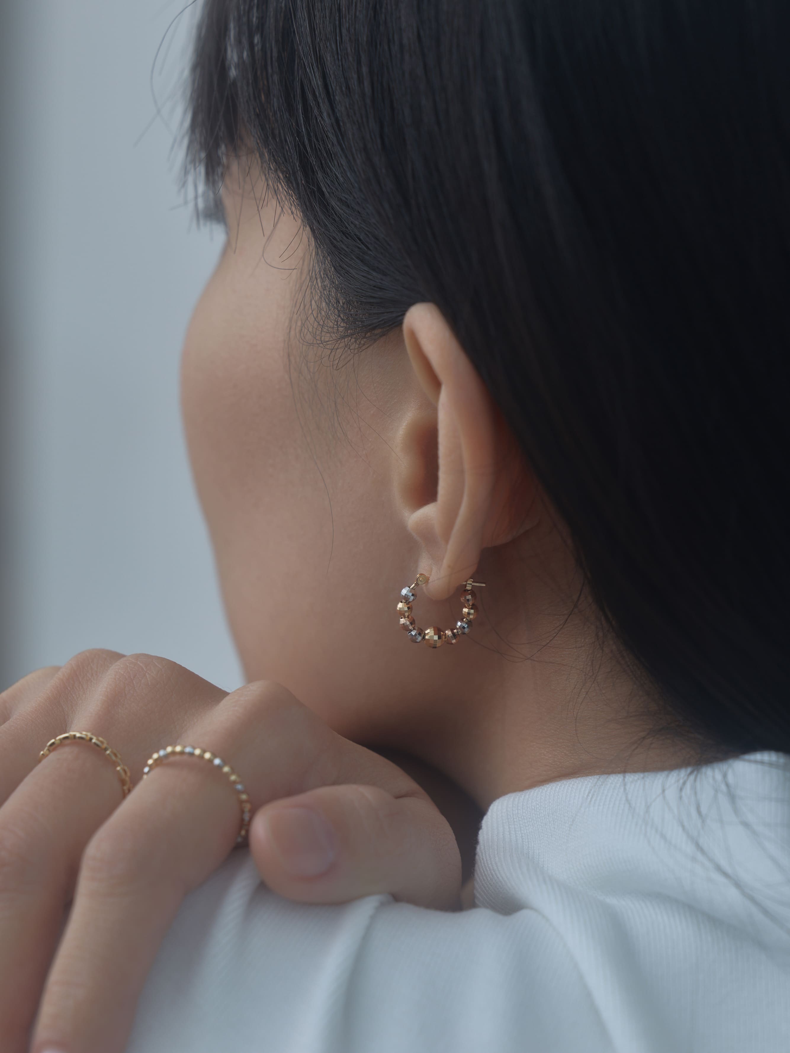 koro｜三色圓珠耳圈