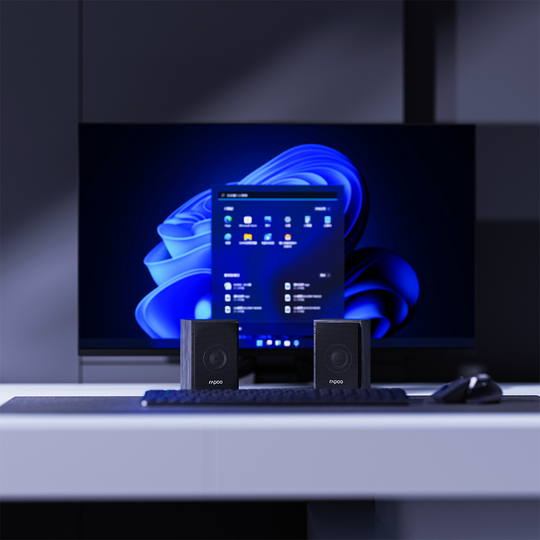 Rapoo A81 USB+3.5mm原木音箱電腦喇叭 Speaker