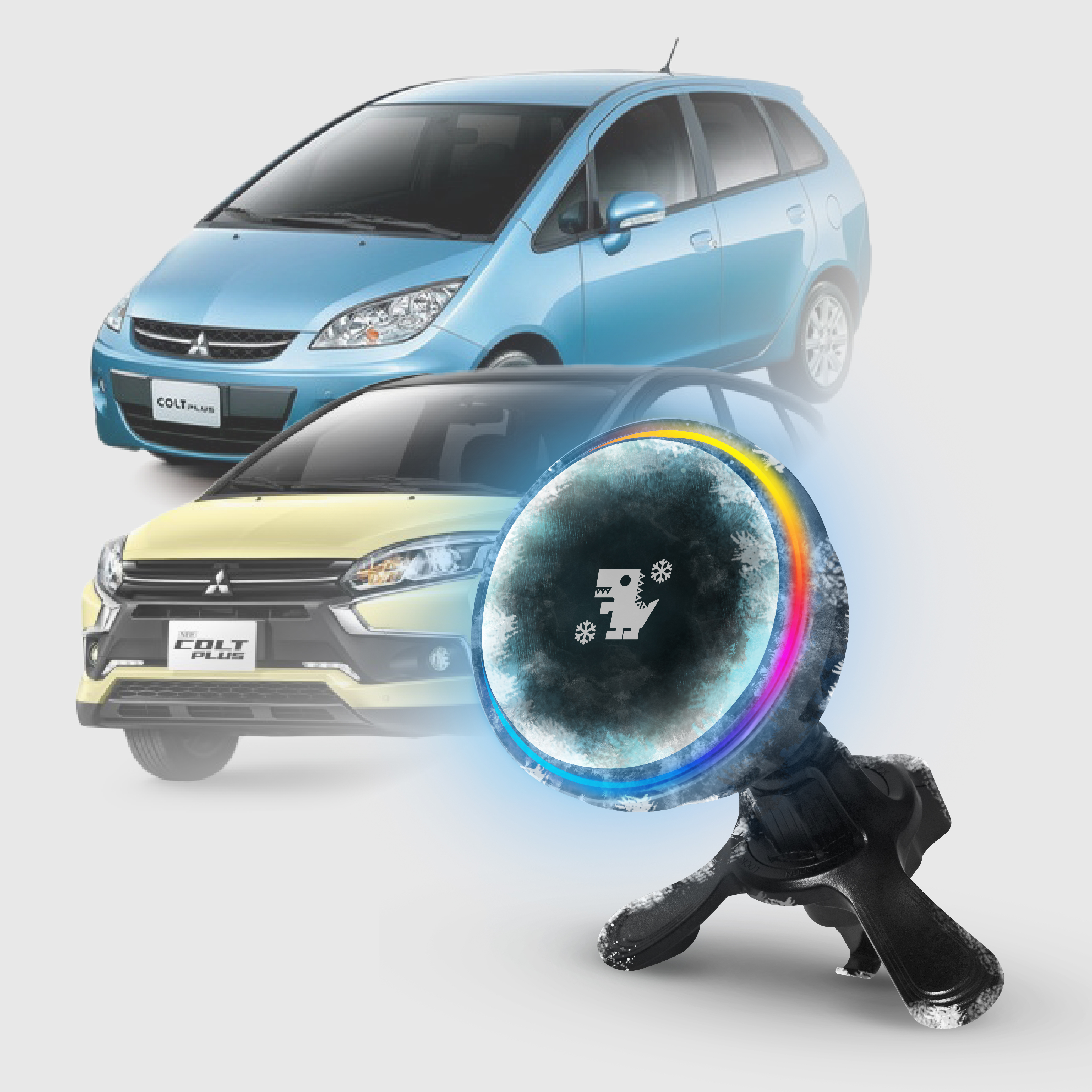 Mitsubishi COLT PLUS 系列｜XILLA黑鏡冰核智充手機架